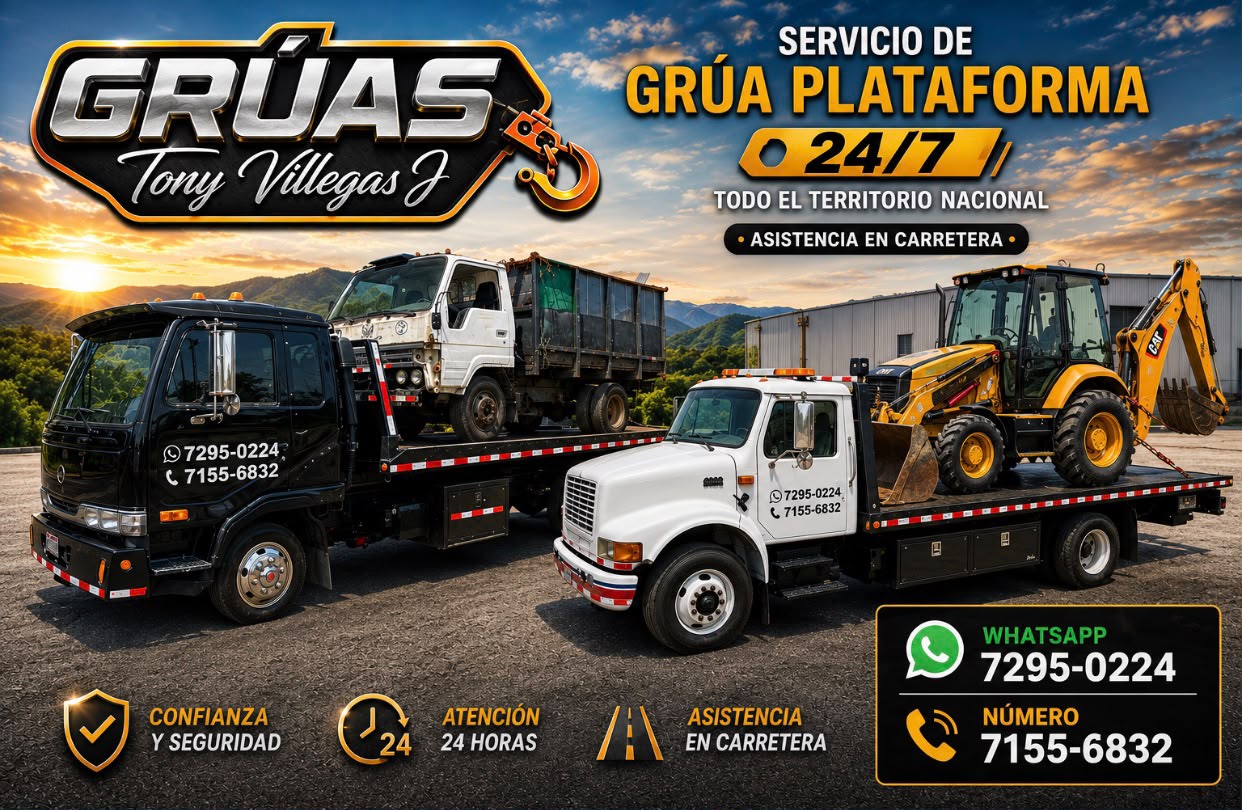 24/7 Tow Truck & Flatbed Service in Heredia | Tony Villegas