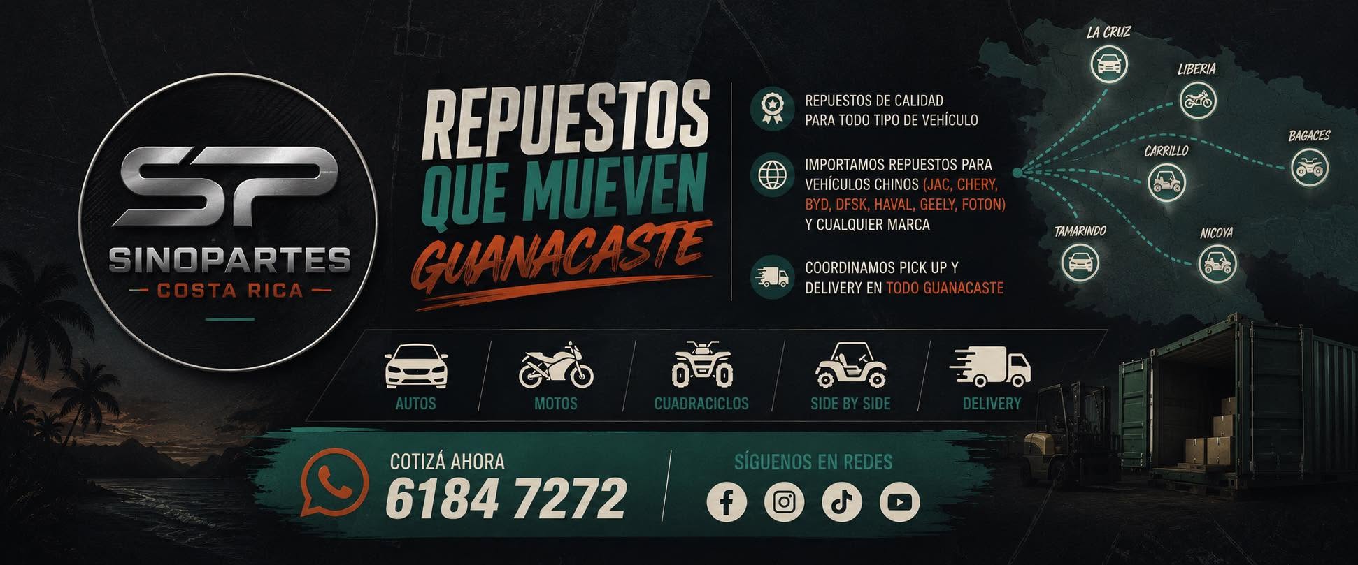 Encuentre los mejores repuestos en Tamarindo, Guanacaste con SinoPartes Costa Rica — Negocios article featured image on PuraCars